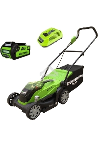 Газонокосилка аккум.GREENWORKS 2501907UA  40В 35см (в компл. 1 аккум 40В 2 А/ч + ЗУ)