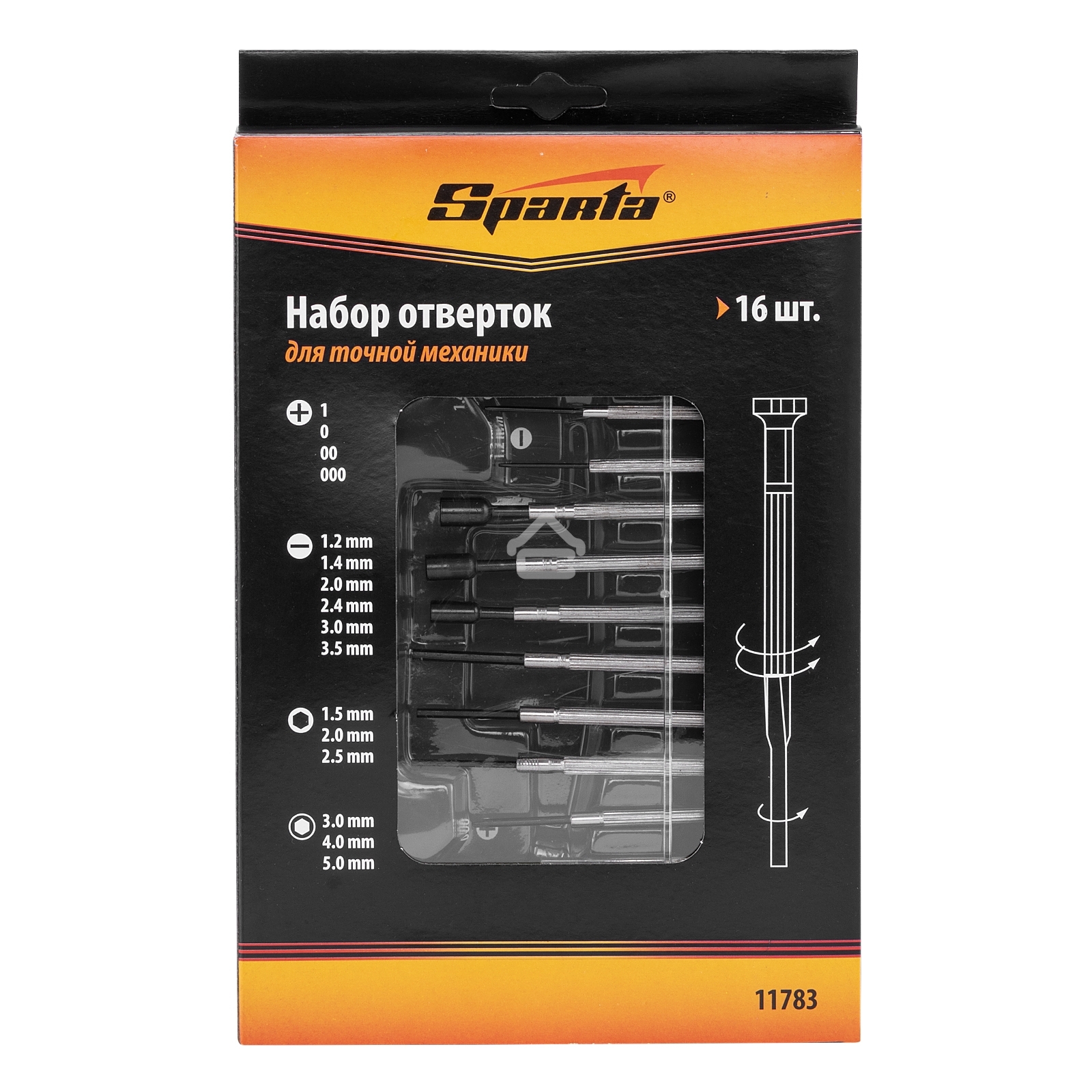 Набор отверток Sparta для точной механики, 16 шт.