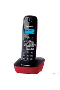 Телефон беспроводной (DECT) Panasonic KX-TG1611RUR (красный) {АОН, Caller ID,12 мелодий звонка,подсветка дисплея,поиск трубки}