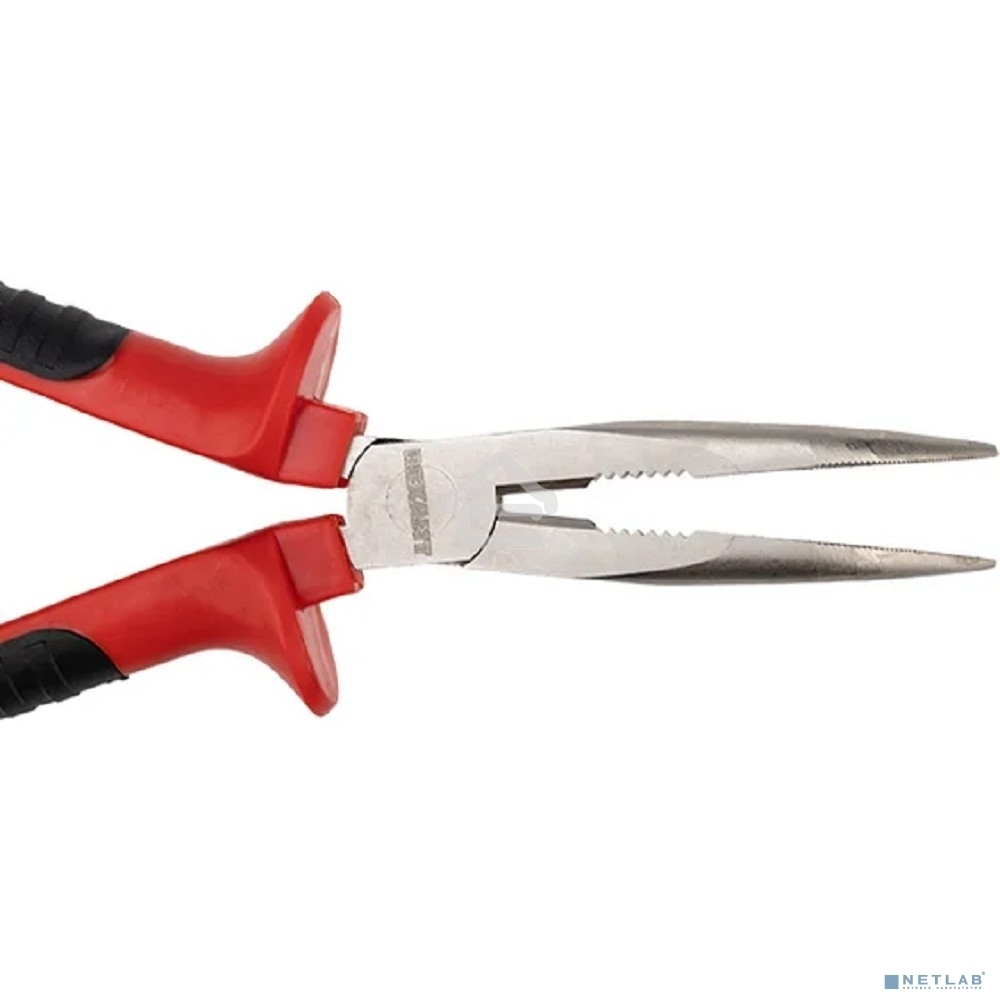 Тонкогубцы изогнутые Rexant 200 мм никелированные, двухкомпонентные рукоятки