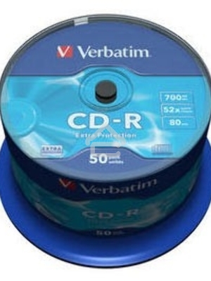 Диск CD-R Verbatim 700Mb 52x Cake Box (50шт) (43351)