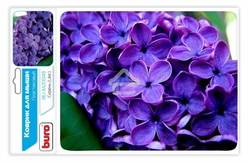 Коврик для мыши Buro BU-M20049 рисунок/сирень