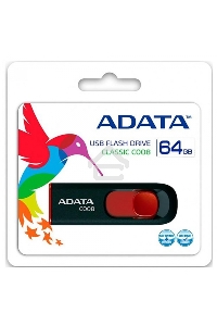 Флэш диск USB 2.0 ADATA Flash Drive 64Gb С008 Black-Red