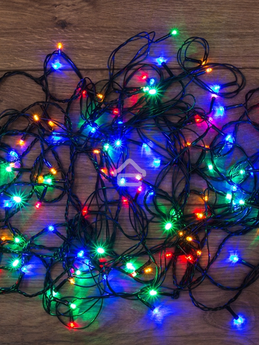 Гирлянда светодиодная универсальная 300 LED МУЛЬТИКОЛОР 15 метров с контроллером