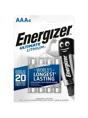 Батарейка Energizer Ultimate FR03 AAA BL4 Lithium 1.5V (4/48) (4 шт.)