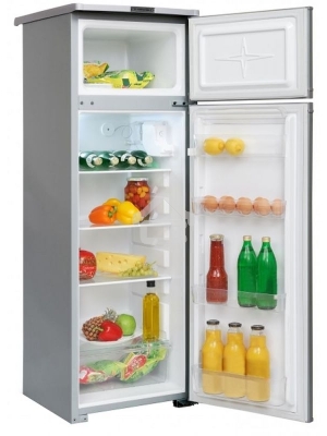 Холодильник Саратов 263 серый двухкамерный 165/30л морозилка сверху