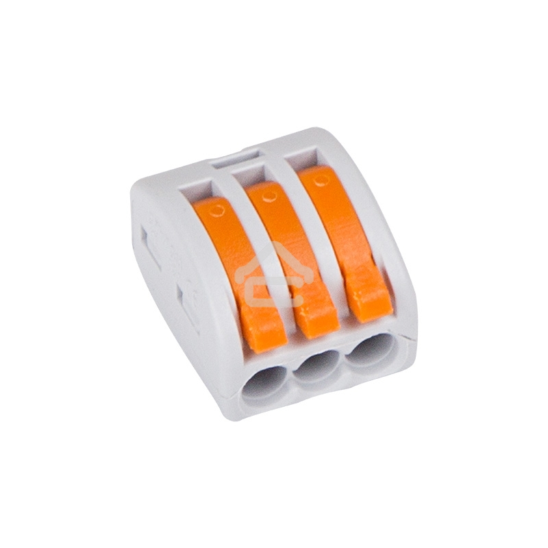 Соединительная клемма многоразовая Rexant 3-х проводная, серая (0,08-4 мм²), (5шт.)