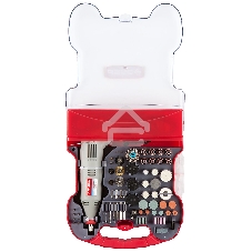 Шлифовальная машина ЗУБР Гравер ЗГ-130ЭК H172 электрический с набором мини-насадок в кейсе, 172 предмета