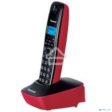 Телефон беспроводной (DECT) Panasonic KX-TG1611RUR (красный) АОН, Caller ID,12 мелодий звонка,подсветка дисплея,поиск трубки