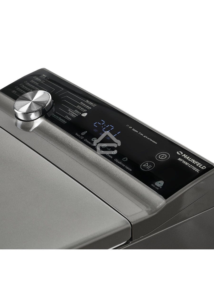 Стиральная машина Maunfeld SILVER MFWM127ISSL серебристый, загрузка вертикальная 7 кг, 1200 об/мин., класс: А+++