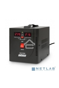 Стабилизатор напряжения Powerman AVS-D Voltage Regulator 2000VA, Digital Indication, 2x Schuko Outlets, 1m Power Cord, 230V, 1 year warranty, Black 
