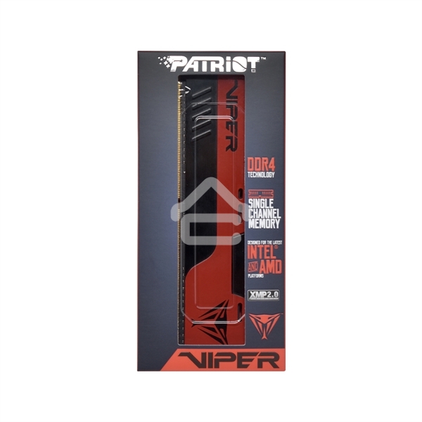 Оперативная память Patriot Viper Elite II, DDR4, 32GB (1x32 GB), 3200 MHz, CL18, DIMM, радиатор, красный, черный