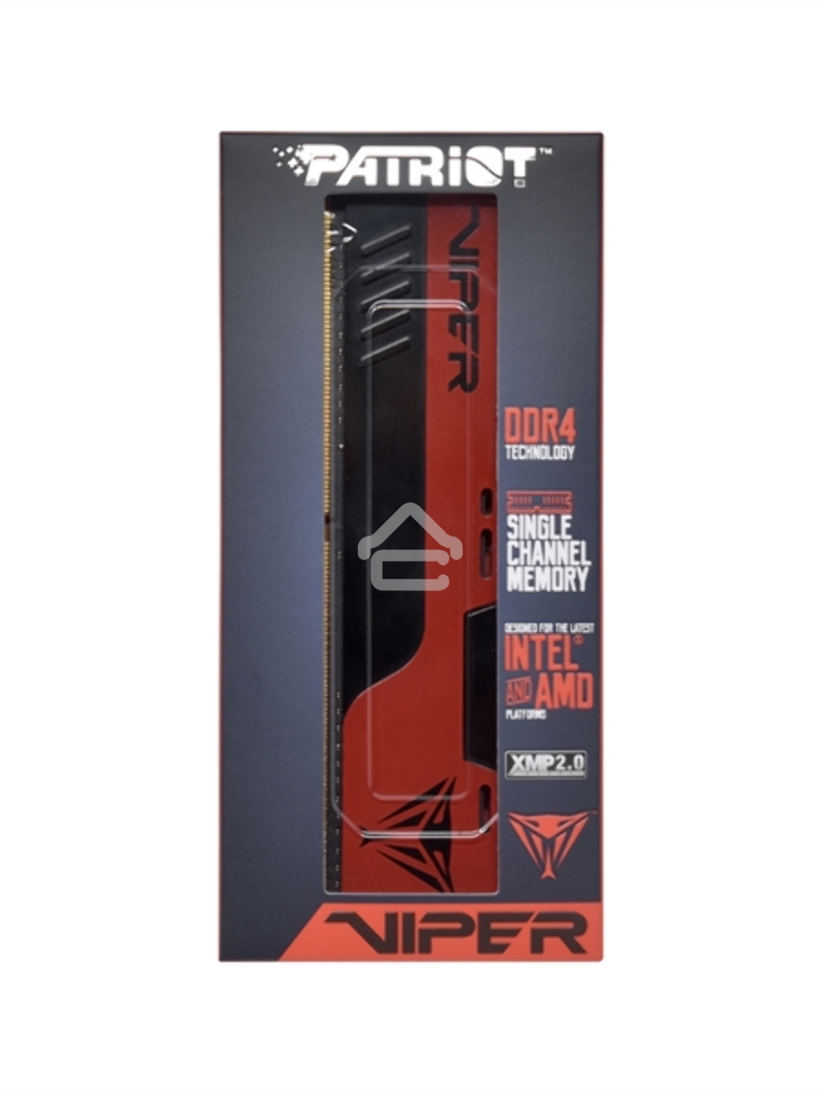 Оперативная память Patriot Viper Elite II, DDR4, 32GB (1x32 GB), 3200 MHz, CL18, DIMM, радиатор, красный, чёрный