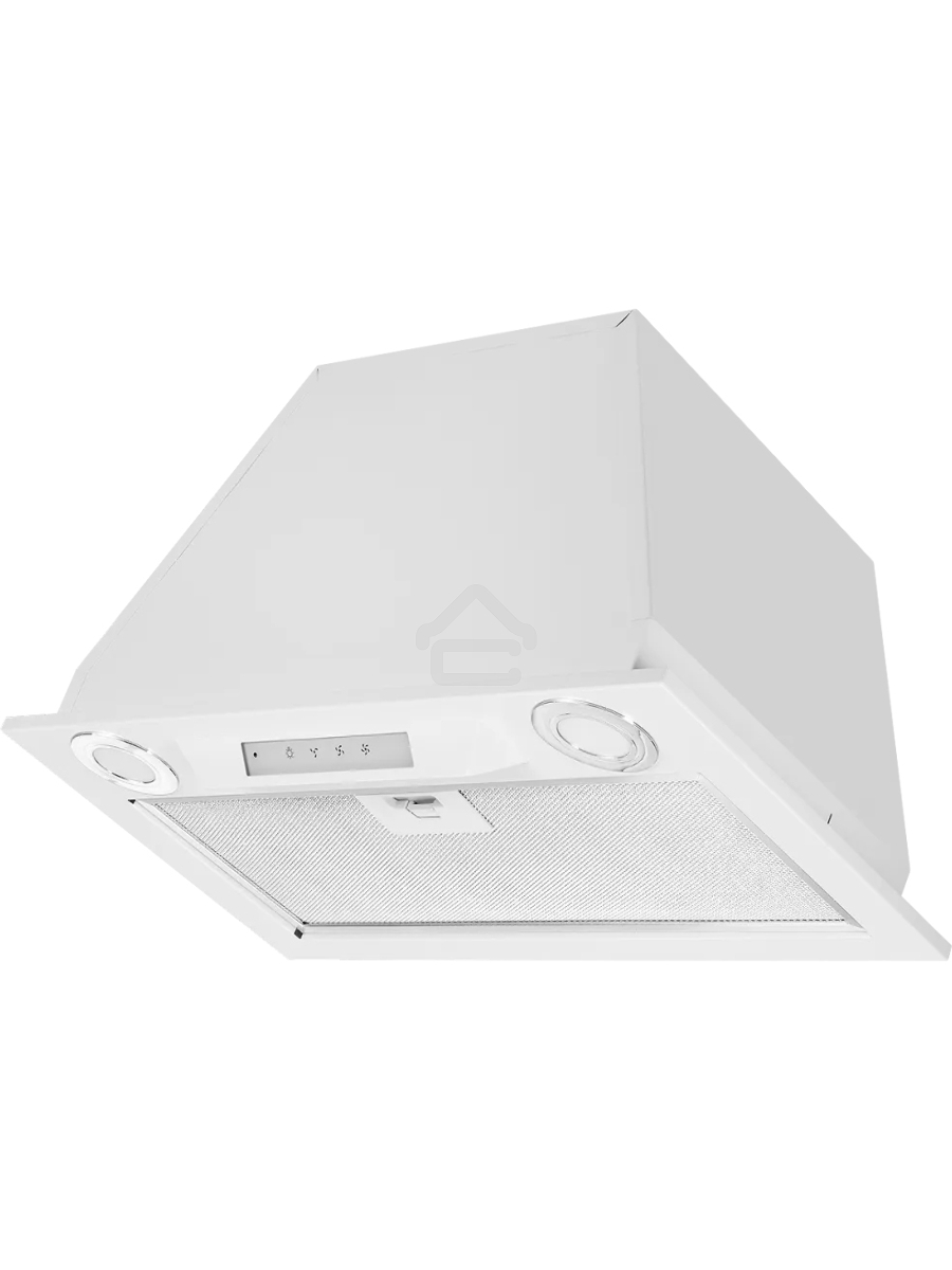 Вытяжка встраиваемая Kuppersberg INLINEA 52 White, ширина 52 см, отвод/рециркуляция, 850 м3/час, электронное сенсорное управление, таймер, пульт ДУ, 3 скорости, светодиодное освещение 2х3,5 Вт, металлический жироулавливающий фильтр, угольный фильтр С6С (о