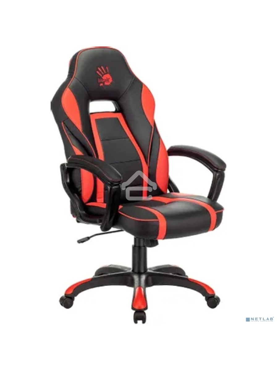 Кресло игровое A4Tech Bloody GC-350 черный/красный эко.кожа крестовина
