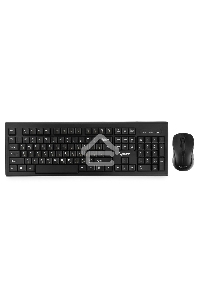 Комплект клавиатура+мышь беспроводные Gembird KBS-8002, 2.4ГГц, черный, 104 клавиши+2 кнопки+колесо кнопка, 1000DPI, батарейки в комплекте