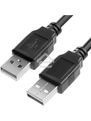 Кабель Greenconnect 1.8m USB 2.0, AM/AM, черный, 28/28 AWG, экран, армированный, морозостойкий, GCR-UM2M-BB2S-1.8m