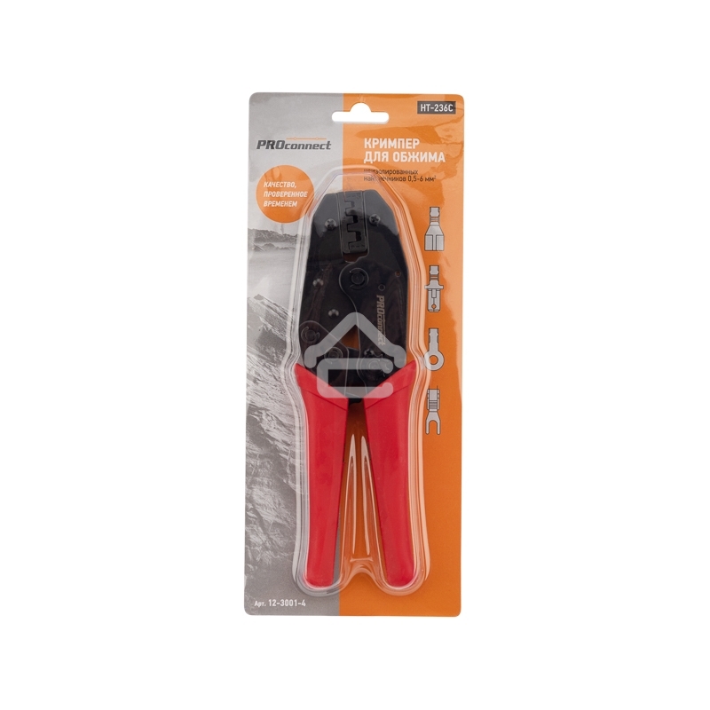 Кримпер PROconnect HT-236C для обжима автоклемм неизолированных 0.5-6.0 мм²