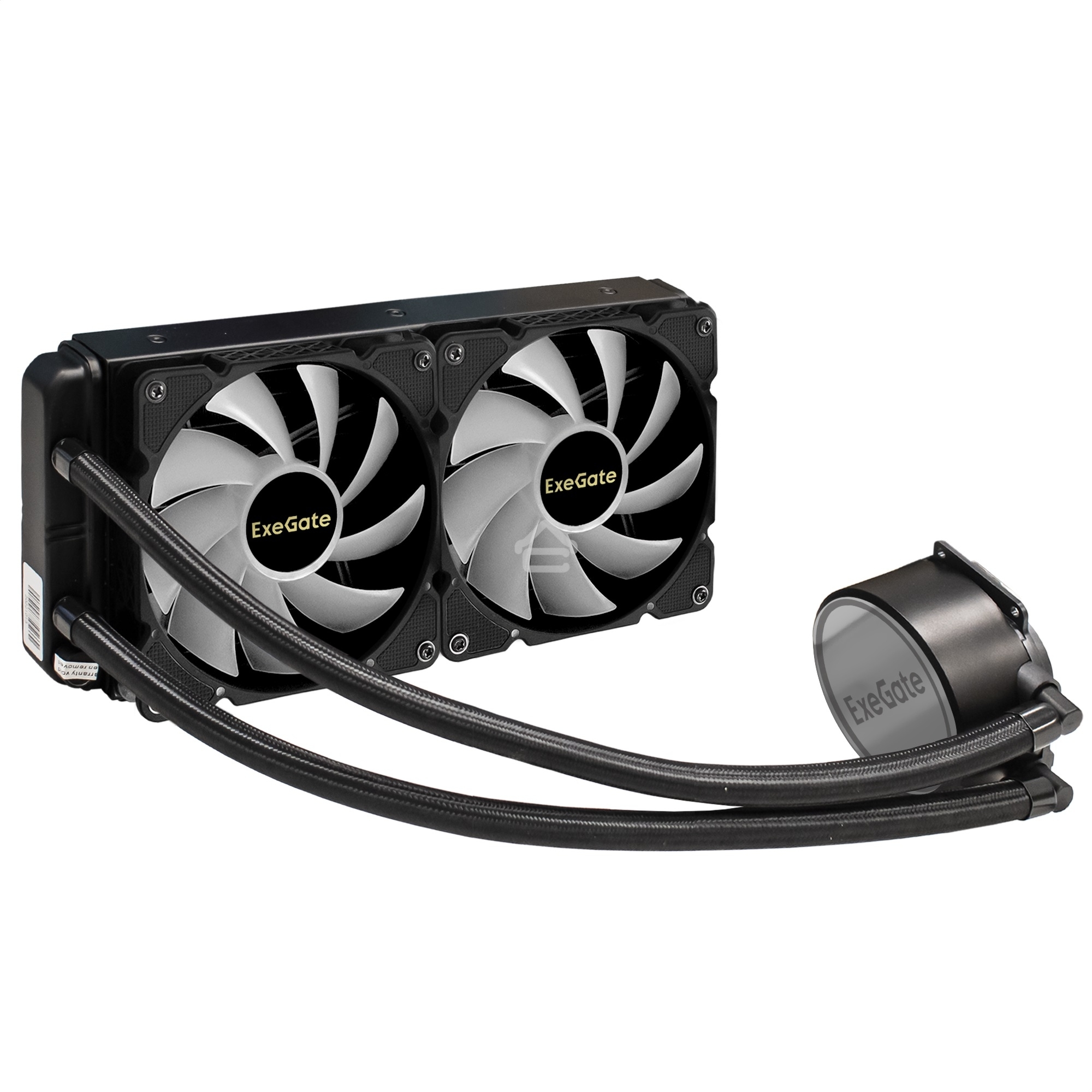 Система жидкостного охлаждения ExeGate BlackWater-240.PWM.ARGb черный, 120 мм, алюминий, 2000 об/мин, 27 дБ, 4 pin, 220 Вт