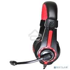 Наушники с микрофоном Oklick HS-L200 черный/красный 2м мониторы оголовье (359484)