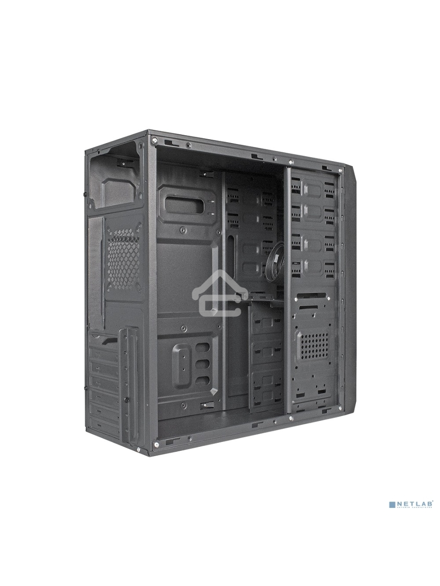 Компьютерный корпус Miditower ExeGate XP-401 Black, ATX, <XP450, Black,120mm>, 2*USB, Audio