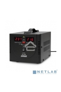 Стабилизатор напряжения Powerman AVS 1000D Black (220В±8% 1000ВА,8А,КПД 98%, циф. индикация вх./вых.)