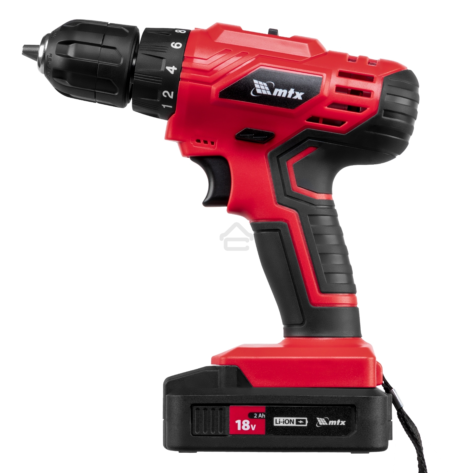 Дрель-шуруповерт аккумуляторная MTX MCDL-18-02, Аккумуляторная, 18В, 2 АКБ, Кейс