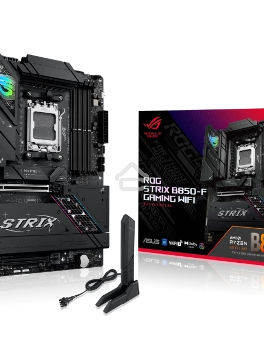 Материнская плата ASUS ROG STRIX B850-F GAMING WIFI, AM5, AMD B850, 4xDDR5, 2xSATA, 4xM.2, 1xPCIe 5.0 x16, 1xPCIe 4.0 x16, 1xPCIe x4, 1xDP, 1xHDMI, 1x2.5Gb LAN, 1xUSB-C 20Gbps, 1xUSB-C 10Gbps, 3xUSB-A 10Gbps, 4xUSB 5Gbps, 4xUSB 2.0, 3x3.5 мм, 7.1, ATX