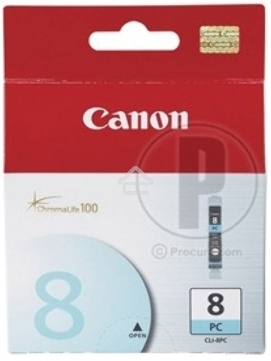 Картридж струйный Canon CLI-8PC фото-голубой, 490 стр, для iP6600D, iP6700D, MP970, Pixma Pro9000, Pixma Pro9000 Mark II
