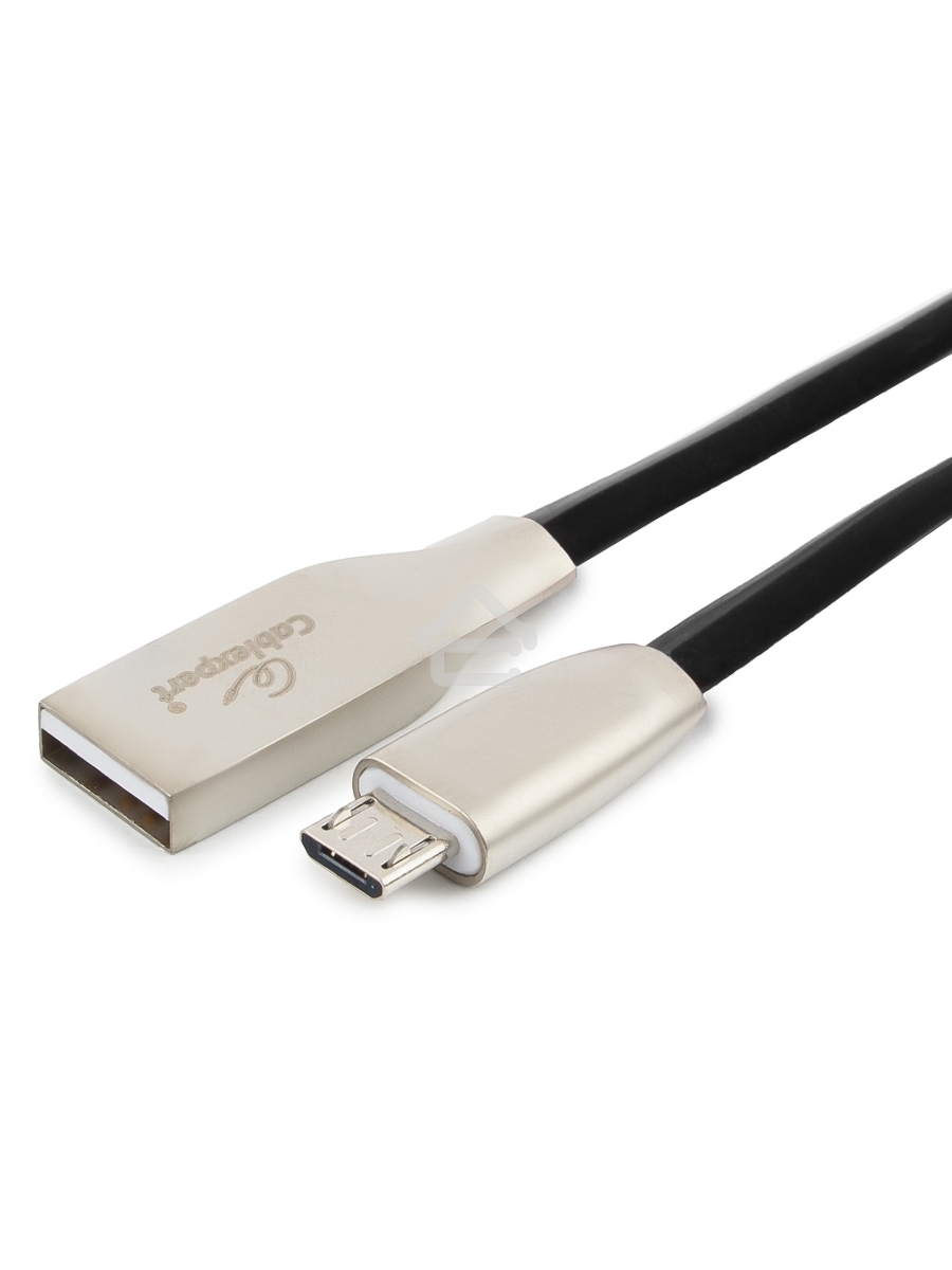 Кабель USB 2.0 Cablexpert CC-G-mUSB01Bk-0.5M, AM/microB, серия Gold, длина 0.5м, черный, блистер