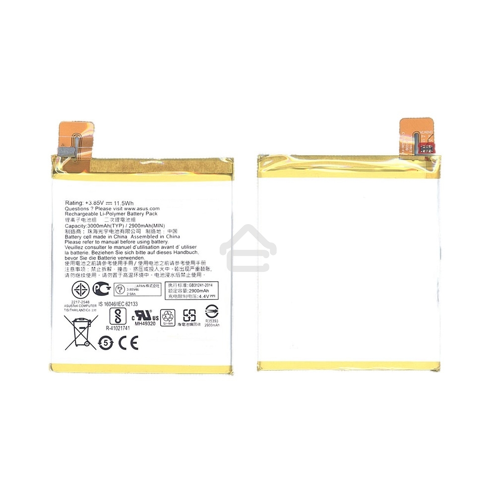Аккумуляторная батарея C11P1606 для Asus ZenFone 3 Laser 2900mAh, 11.17Wh 3,85V