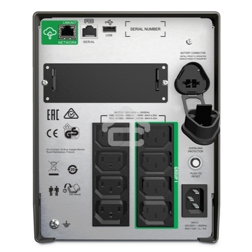 Источник бесперебойного питания APC Smart-UPS SMT1500IC 1000Вт 1500ВА черный