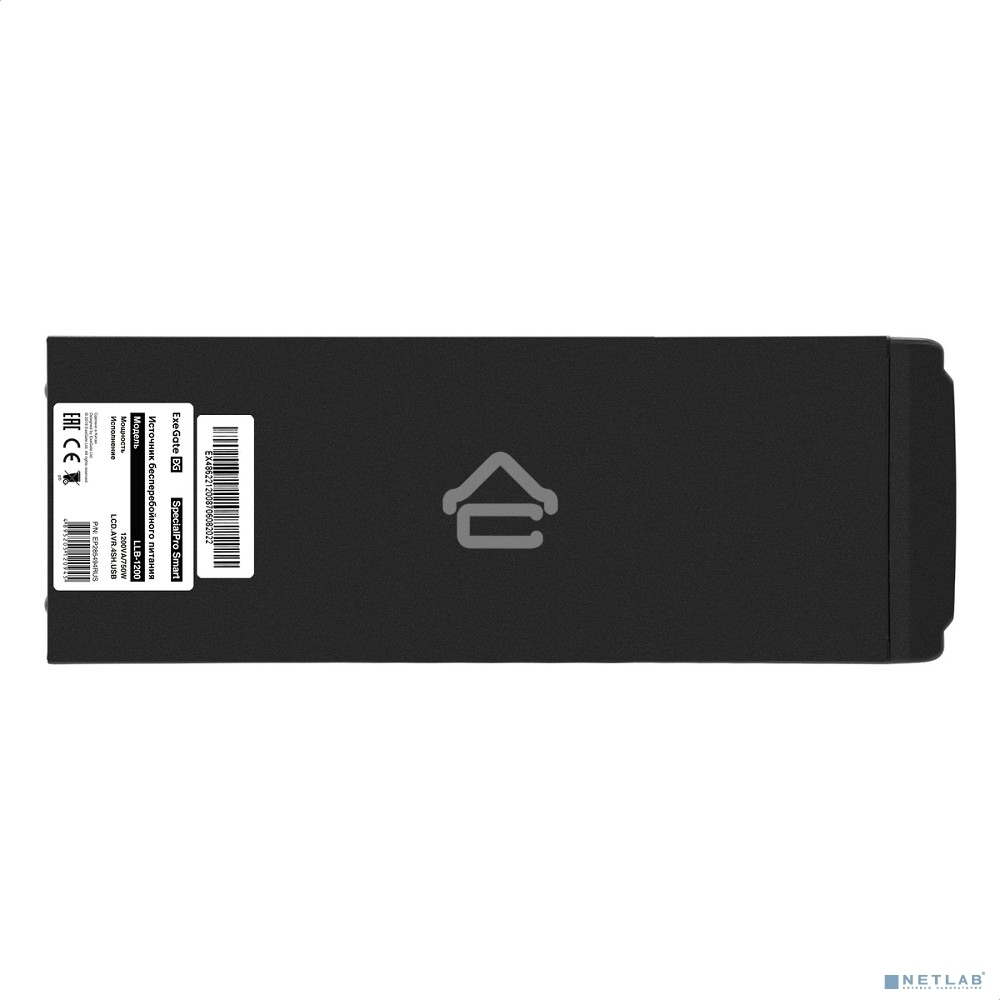 Источник бесперебойного питания ExeGate SpecialPro Smart LLB-1200.LCD.AVR.4SH.USB 1200VA/750W, LCD, AVR, 4*Schuko, USB, черный