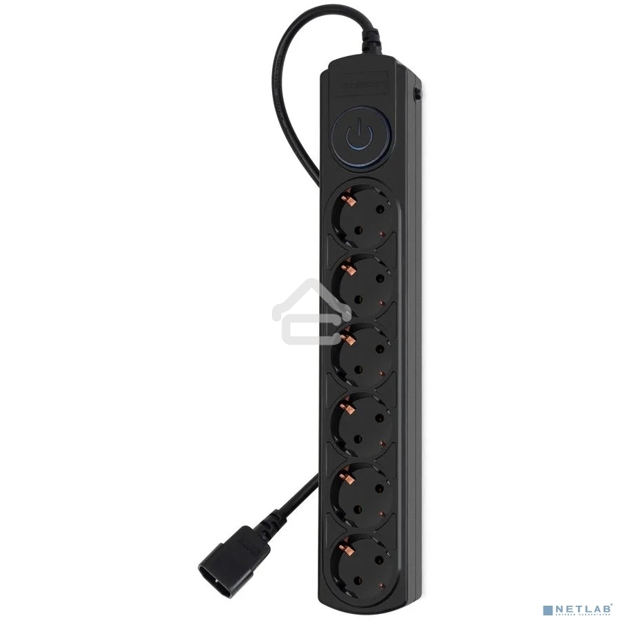 Сетевой фильтр Ippon BK-6-UPS-1.8-10-B 1.8 м, 6 розеток, черный, коробка