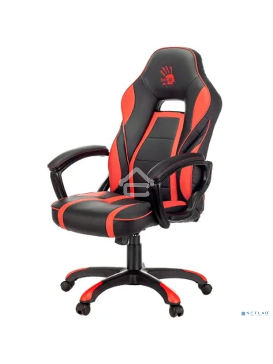 Кресло игровое A4Tech Bloody GC-350 черный/красный эко.кожа крестовина