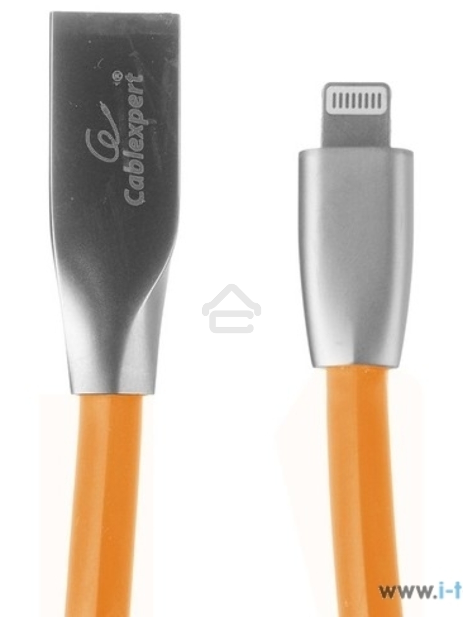 Кабель Cablexpert для Apple CC-G-APUSB01O-1M, AM/Lightning, серия Gold, длина 1м, оранжевый, блистер