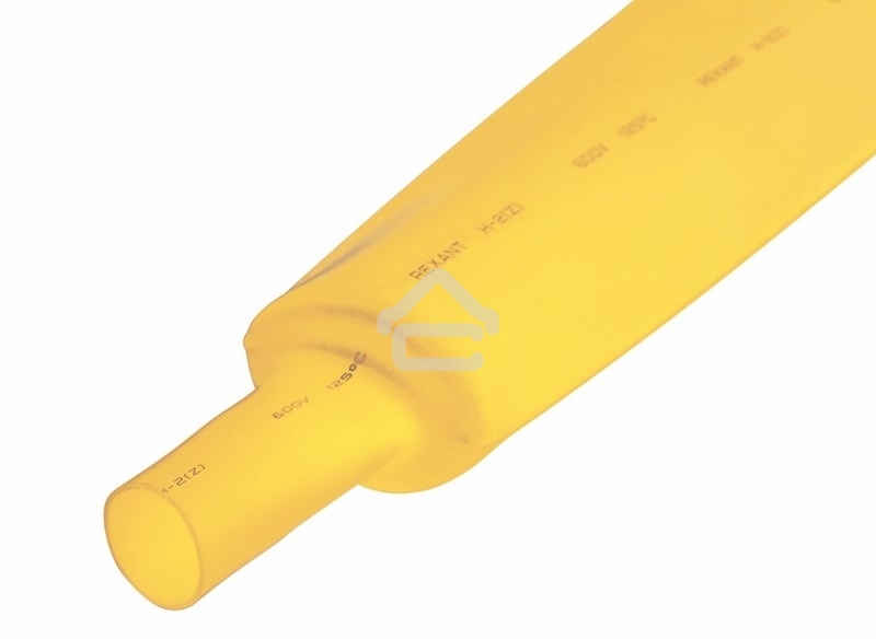 Термоусаживаемая трубка Rexant 50,0/25,0 мм, желтая, упаковка 10 шт. по 1 м