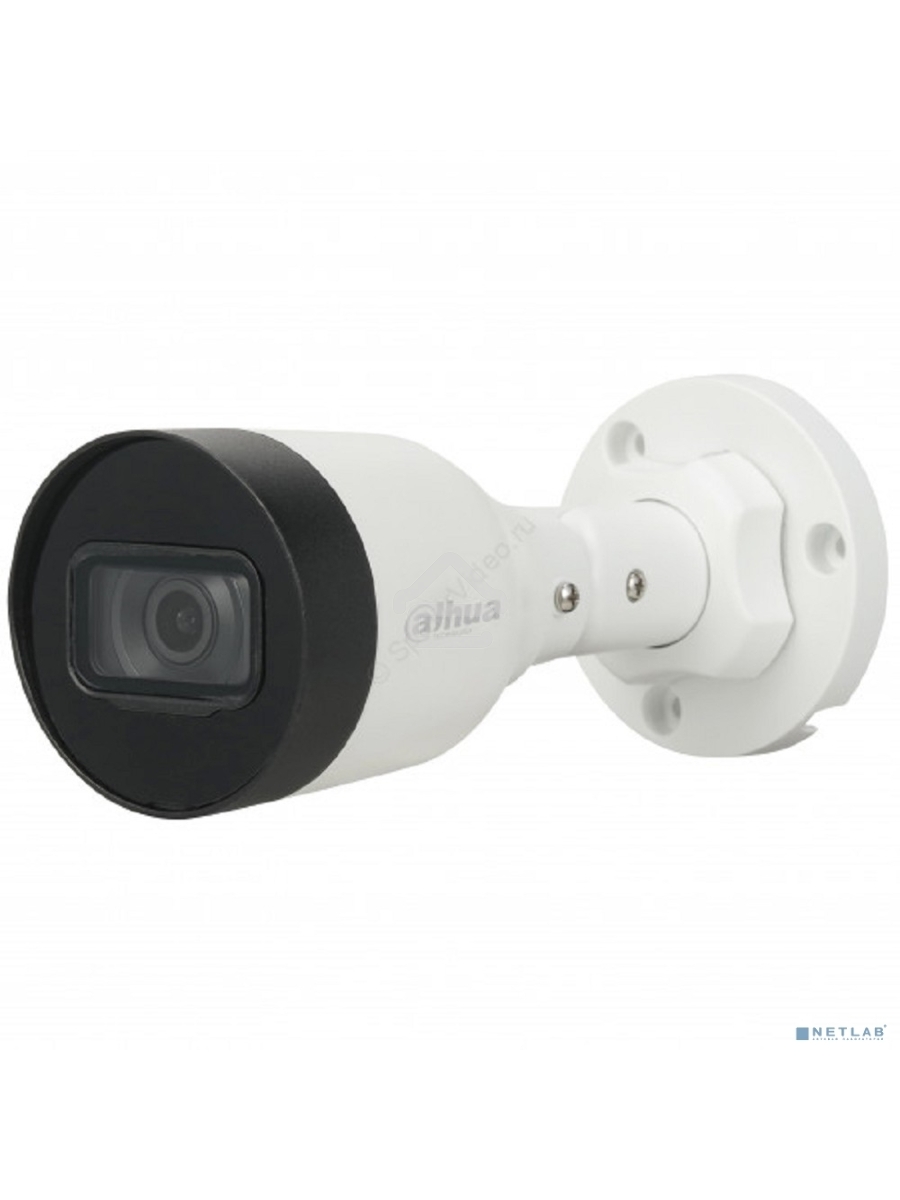 Уличная цилиндрическая IP-видеокамера DAHUA DH-IPC-HFW1431S1P-0360B-S6 4Мп, 1/2.9” CMOS, объектив 3.6мм, обнаружение людей, ИК 30м, IP67, металл/пластик