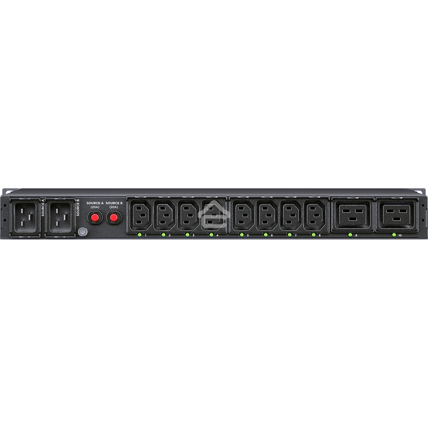 Блок распределения питания ATS CyberPower 1U type, 16Amp, plug IEC 320 C20, (8) IEC 320 C13 (2) IEC 320 C19