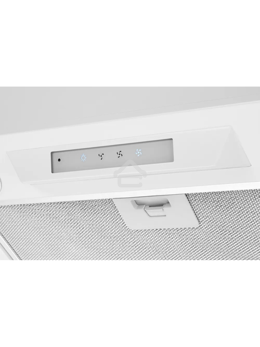Вытяжка встраиваемая Kuppersberg INLINEA 52 White, ширина 52 см, отвод/рециркуляция, 850 м3/час, электронное сенсорное управление, таймер, пульт ДУ, 3 скорости, светодиодное освещение 2х3,5 Вт, металлический жироулавливающий фильтр, угольный фильтр С6С (о