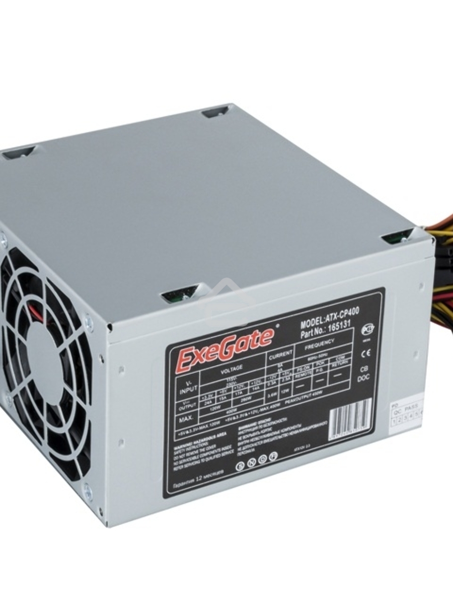 Блок питания ExeGate CP400 (EX165131RUS-PC), 400Вт, 80мм, серебряный