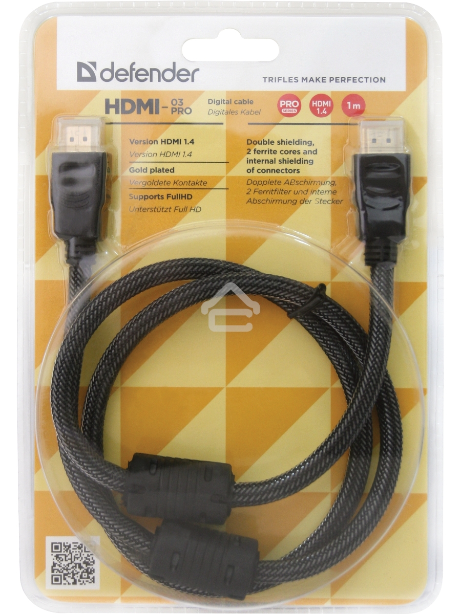 Кабель Defender HDMI-03PRO HDMI M-M, ver 1.4, 1.0 м