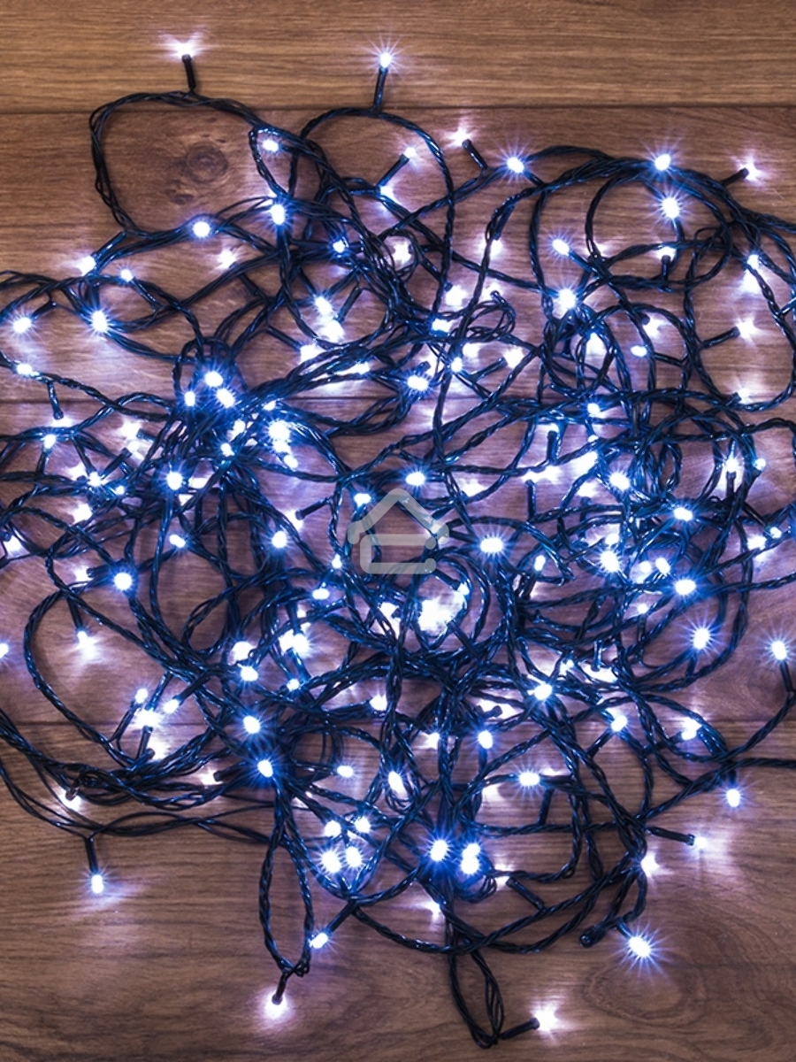 Гирлянда светодиодная универсальная 200 LED БЕЛЫЕ 20 метров, с контроллером