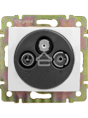 Розетка Legrand 774435 TV-RD-SAT Valena звезда 1,5Дб 2400МГц (белая)