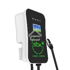 Зарядная станция S'OK Green Energy серии M3W Wallbox EV Charger SM3W10732542-7, 1-фаза, 7кВт (32А/ 220В), OCPP 1.6J, уровень защиты IP54, кабель 7.5м