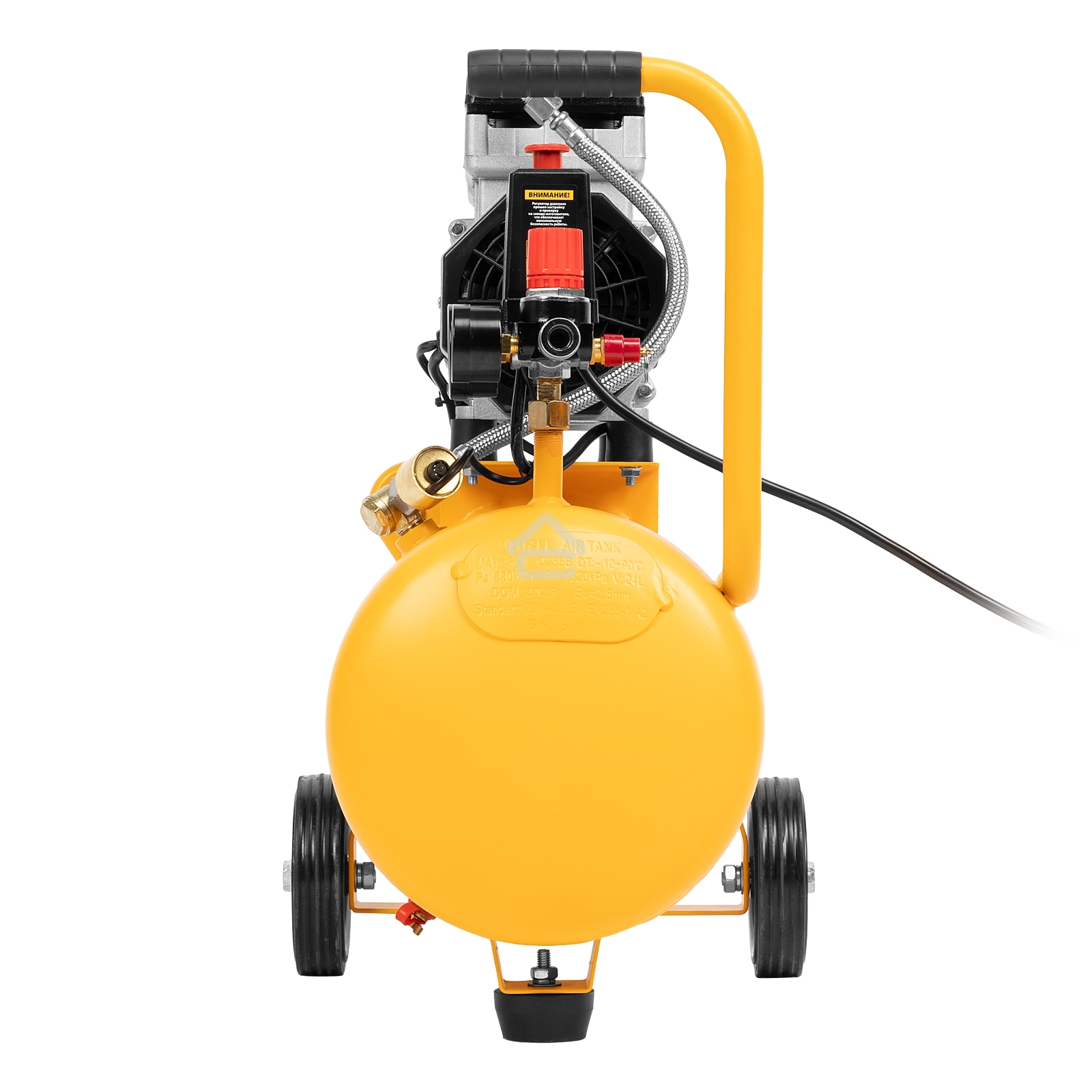 Компрессор Denzel DLS950/24 безмаслянный малошумный 950 Вт, 165 л/мин,ресивер 24 л