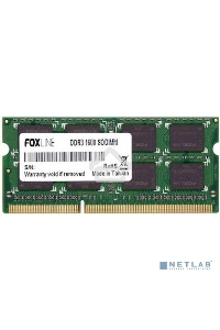 Оперативная память Foxline, DDR3, 8GB (1x8 GB), 1600 MHz, CL11, SO-DIMM
