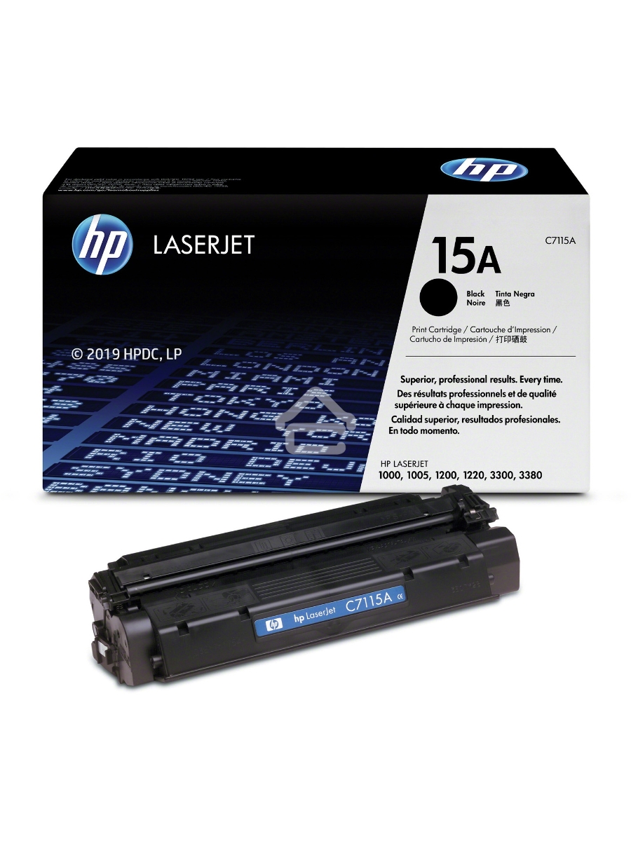 Картридж лазерный HP C7115A черный LJ 1000W/1200/1220/3300, (2500стр.)