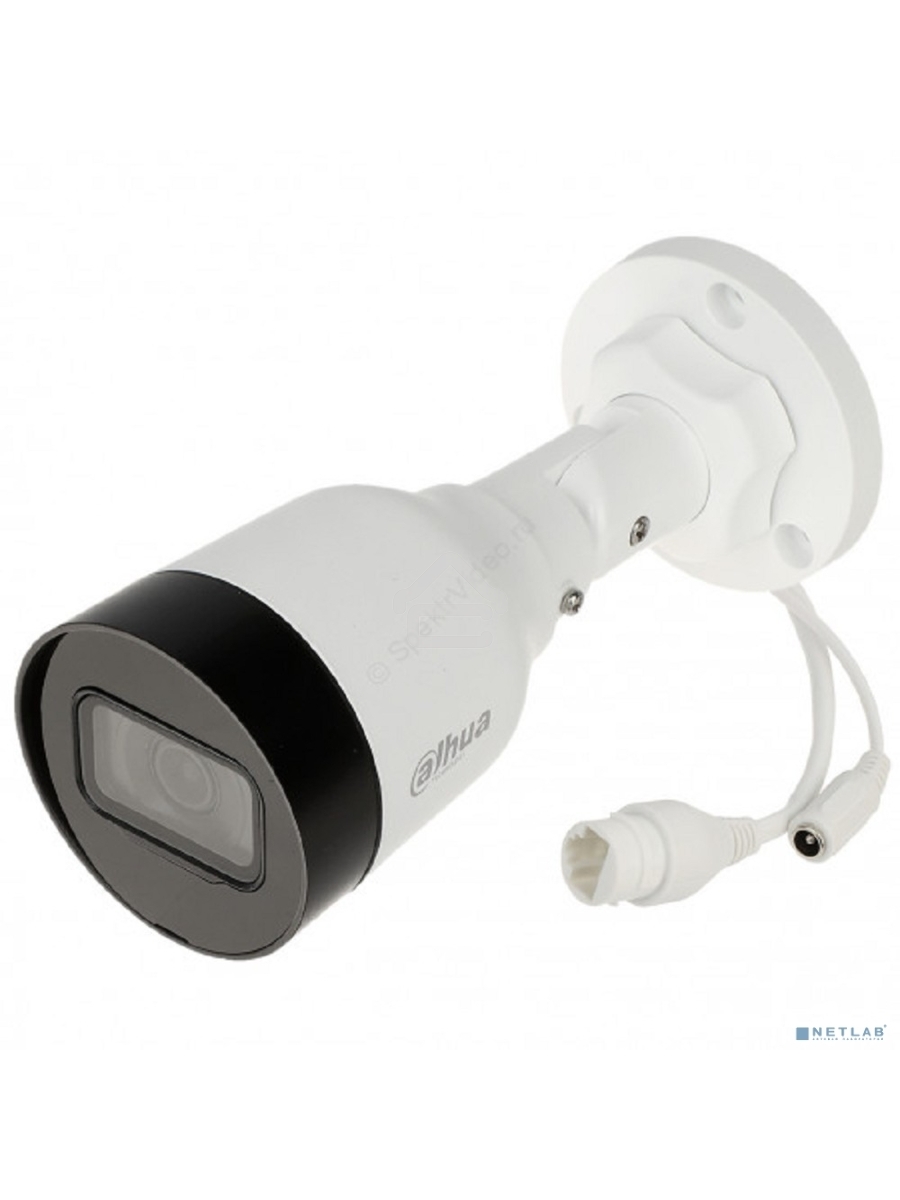 Уличная цилиндрическая IP-видеокамера DAHUA DH-IPC-HFW1431S1P-0360B-S6 4Мп, 1/2.9” CMOS, объектив 3.6мм, обнаружение людей, ИК 30м, IP67, металл/пластик