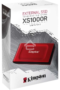 Твердотельный накопитель Kingston External SSD XS1000, 2000GB, Type-C/A, USB 3.2 Gen 2, R/W 1050/1000MB/s, 70x33x14mm, 29g., Red (5 лет)